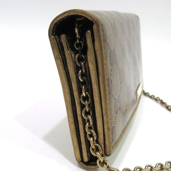 Gucci GG Crystal Chain Wallet Long Wallet Beige - Picture 3 of 8